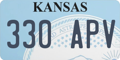 KS license plate 330APV