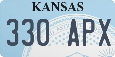 KS license plate 330APX