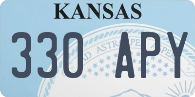 KS license plate 330APY