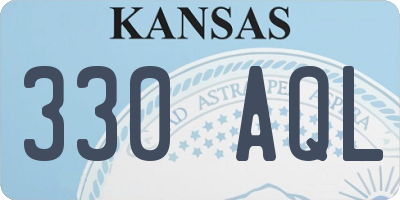 KS license plate 330AQL