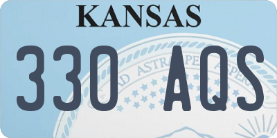 KS license plate 330AQS
