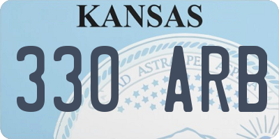 KS license plate 330ARB