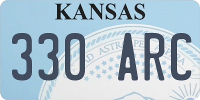KS license plate 330ARC