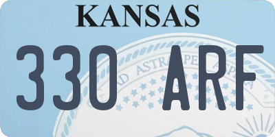 KS license plate 330ARF