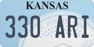 KS license plate 330ARI