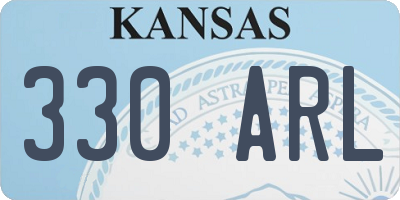 KS license plate 330ARL