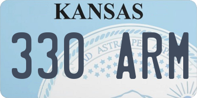 KS license plate 330ARM
