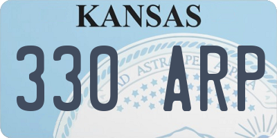 KS license plate 330ARP