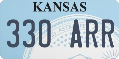 KS license plate 330ARR