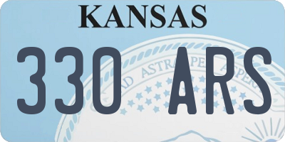 KS license plate 330ARS