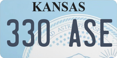 KS license plate 330ASE