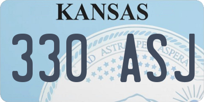 KS license plate 330ASJ