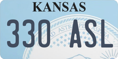 KS license plate 330ASL