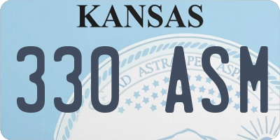 KS license plate 330ASM