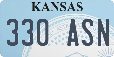 KS license plate 330ASN