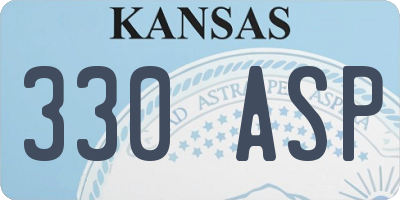 KS license plate 330ASP