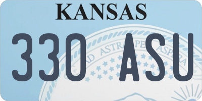KS license plate 330ASU