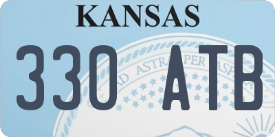 KS license plate 330ATB