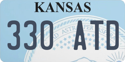 KS license plate 330ATD