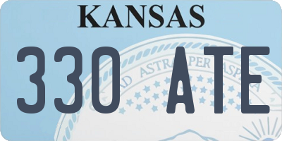 KS license plate 330ATE