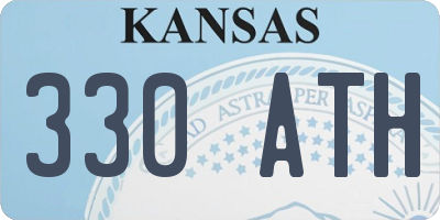 KS license plate 330ATH