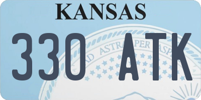KS license plate 330ATK