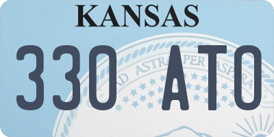 KS license plate 330ATO