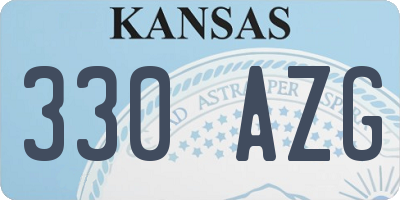 KS license plate 330AZG