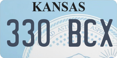 KS license plate 330BCX