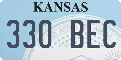 KS license plate 330BEC