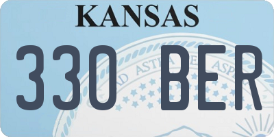 KS license plate 330BER