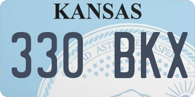 KS license plate 330BKX