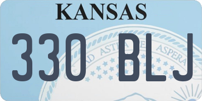 KS license plate 330BLJ