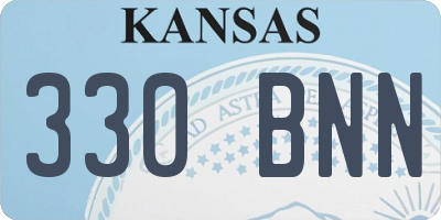KS license plate 330BNN