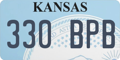 KS license plate 330BPB