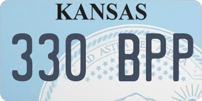 KS license plate 330BPP