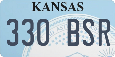 KS license plate 330BSR