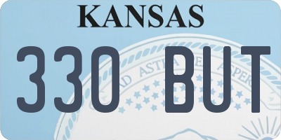 KS license plate 330BUT