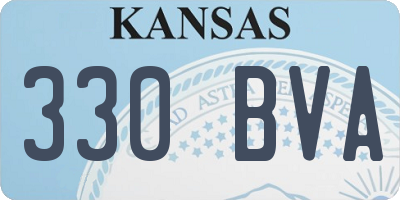 KS license plate 330BVA