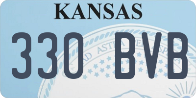 KS license plate 330BVB