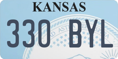 KS license plate 330BYL