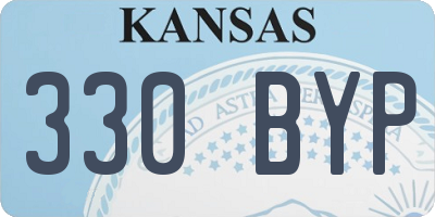 KS license plate 330BYP