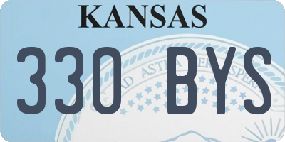 KS license plate 330BYS