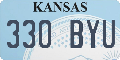 KS license plate 330BYU