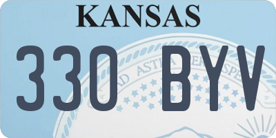 KS license plate 330BYV