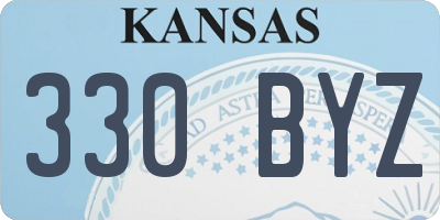 KS license plate 330BYZ