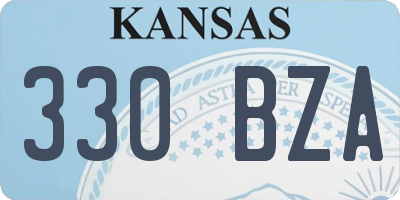 KS license plate 330BZA