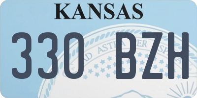KS license plate 330BZH