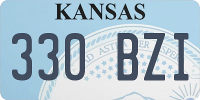 KS license plate 330BZI