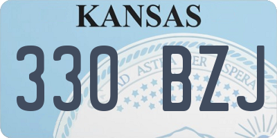 KS license plate 330BZJ